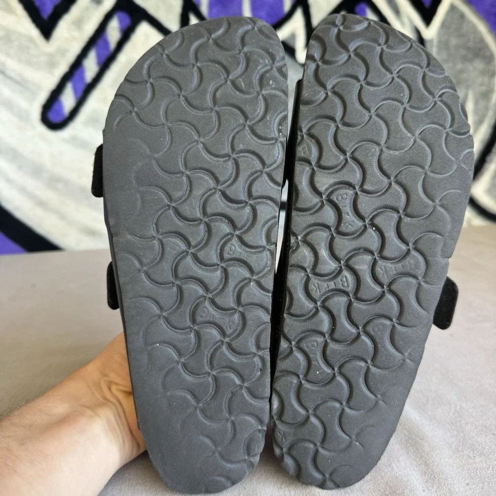 Size 41/W10/M8 - Birkenstock Arizona Birko-Flor Black Unisex sandals Narrow